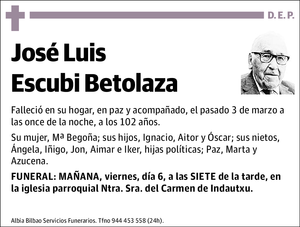 José Luis Escubi Betolaza
