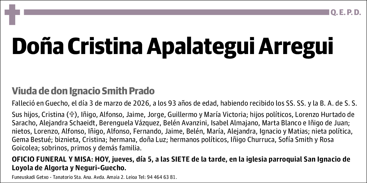 Cristina Apalategui Arregui