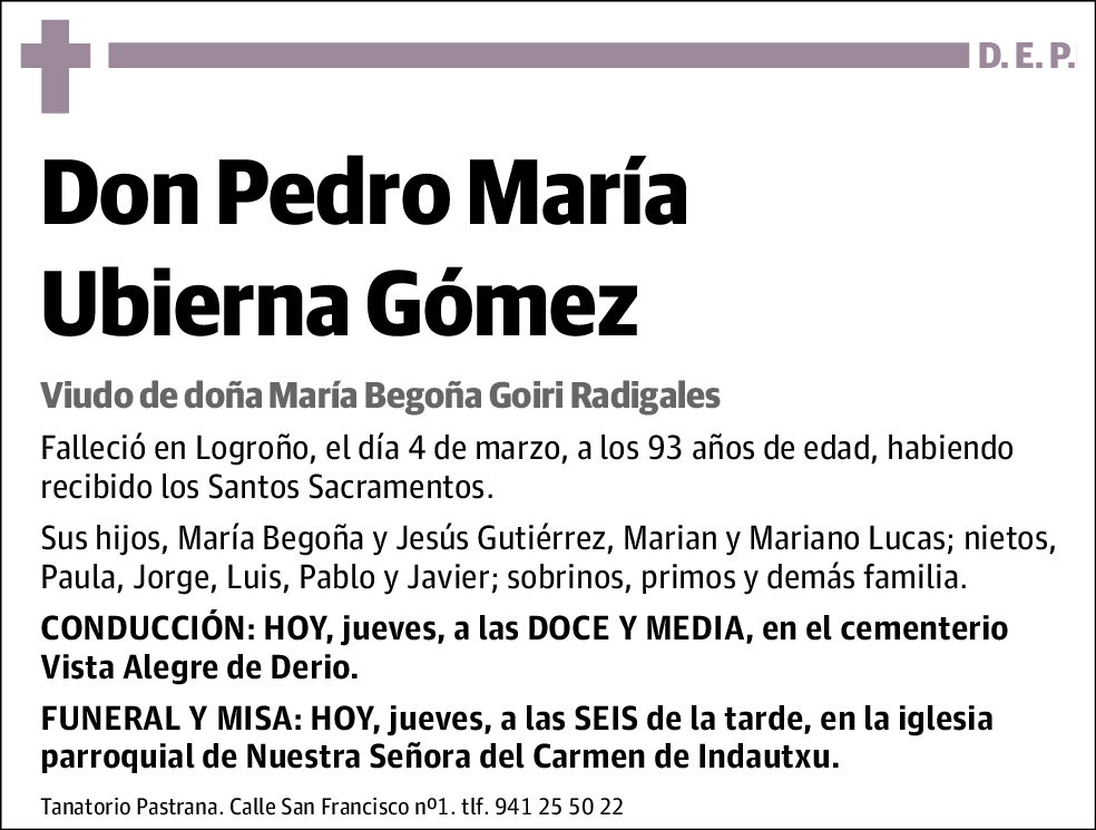 Pedro María Ubierna Gómez