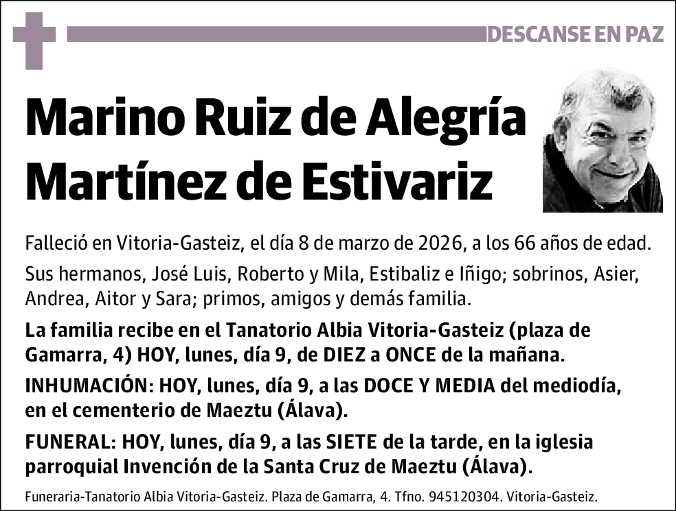 Marino Ruiz de Alegría Martínez de Estivariz