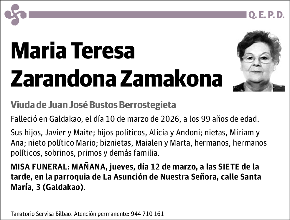 María Teresa Zarandona Zamakona