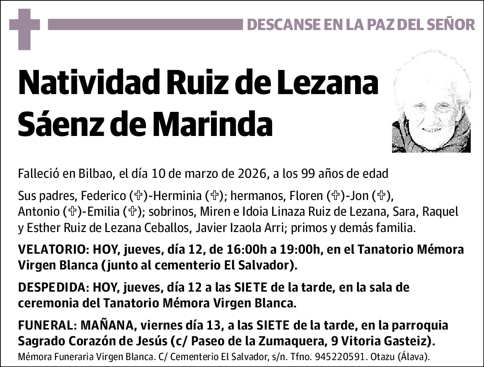 Natividad Ruiz de Lezana Sáenz de Marinda