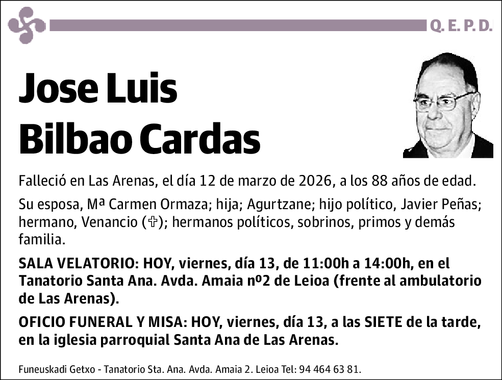 Jose Luis Bilbao Cardas