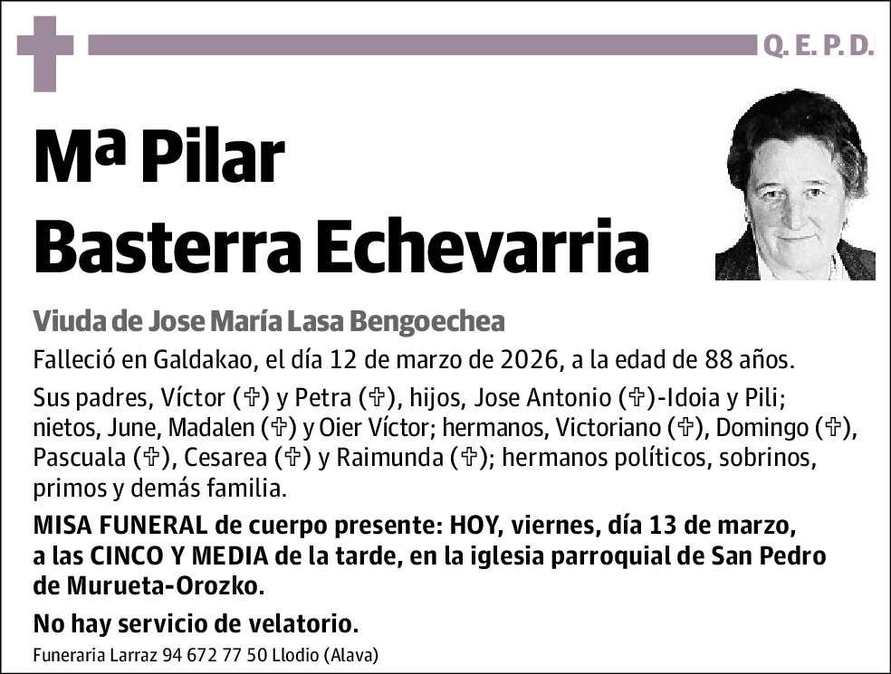 Mª Pilar Basterra Echevarria