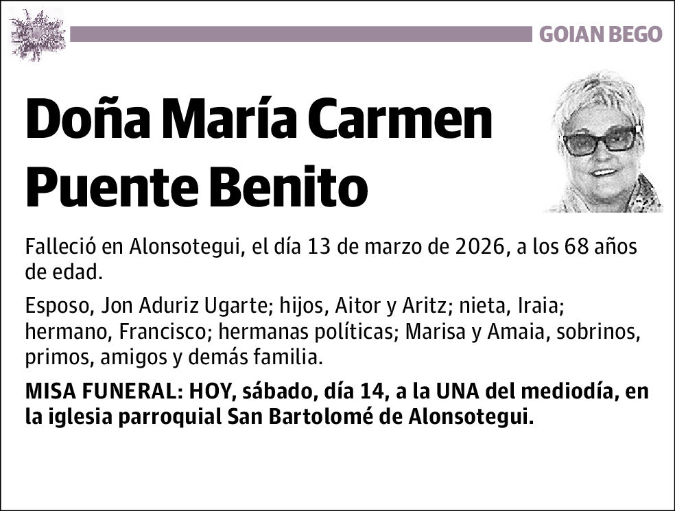 Maria Carmen Puente Benito