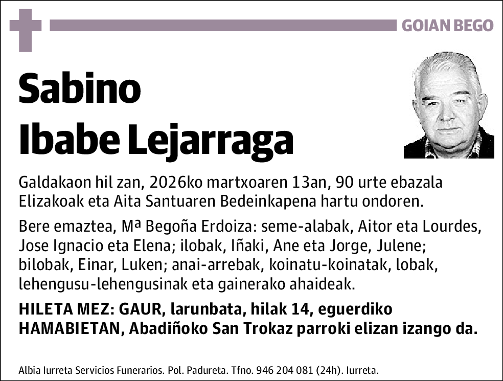 Sabino Ibabe Lejarraga