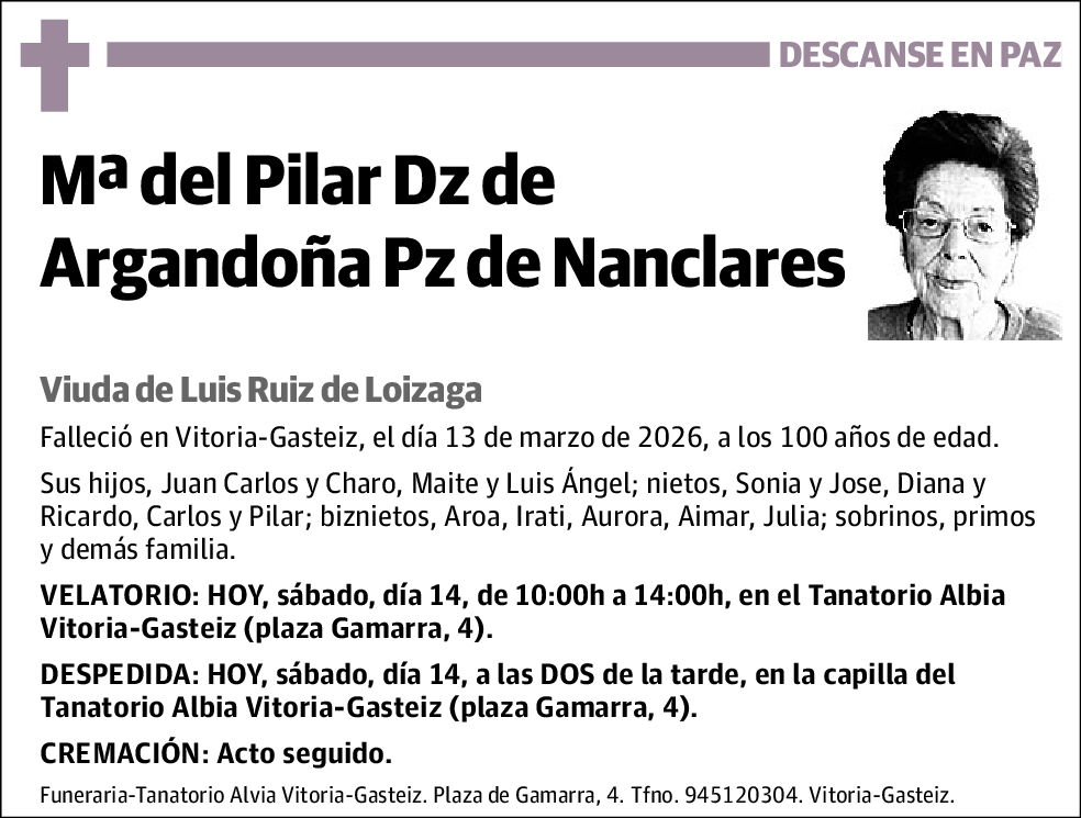 María del Pilar Díaz de Argandoña Pérez de Nanclares