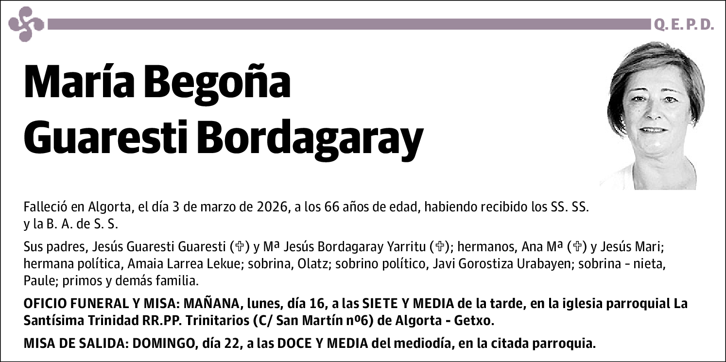María Begoña Guaresti Bordagaray