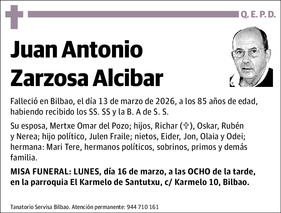 Juan Antonio Zarzosa Alcibar