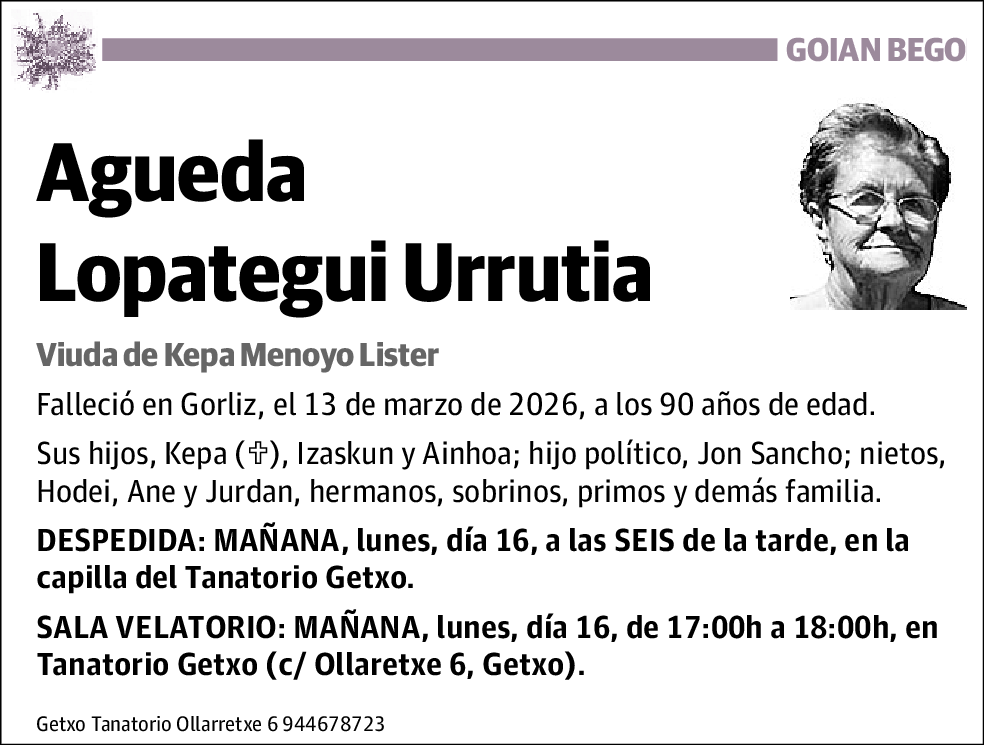 Agueda Lopategui Urrutia