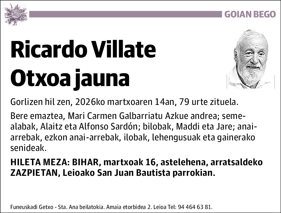 Ricardo Villate Otxoa