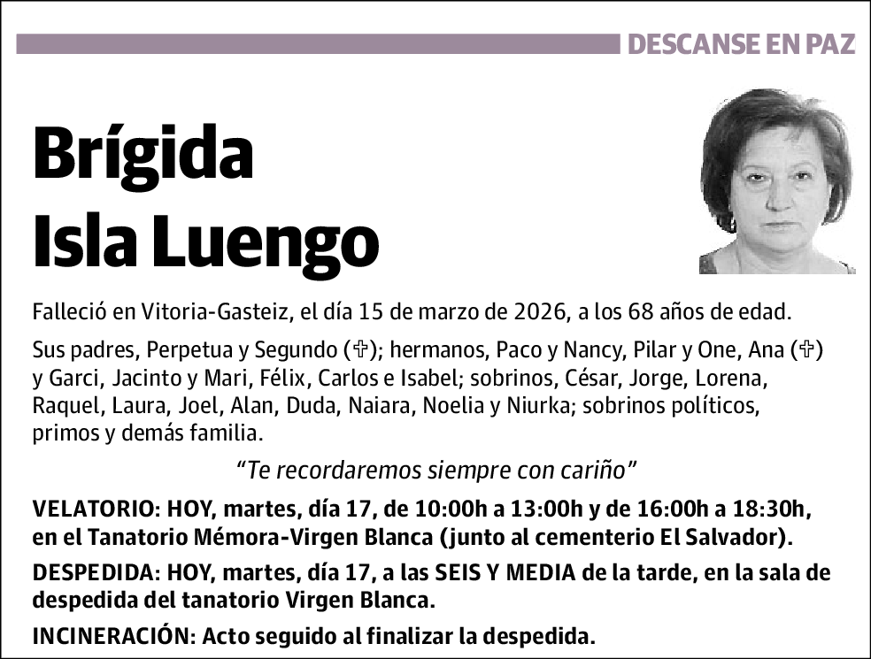 Brigida Isla Luengo