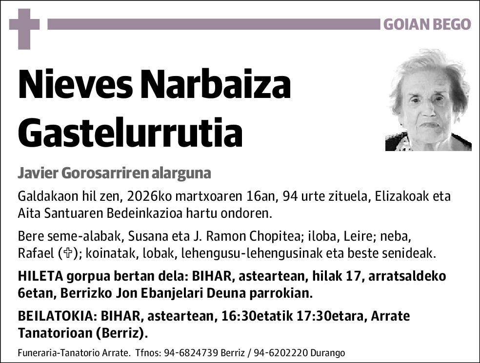 Nieves Narbaiza Gastelurrutia