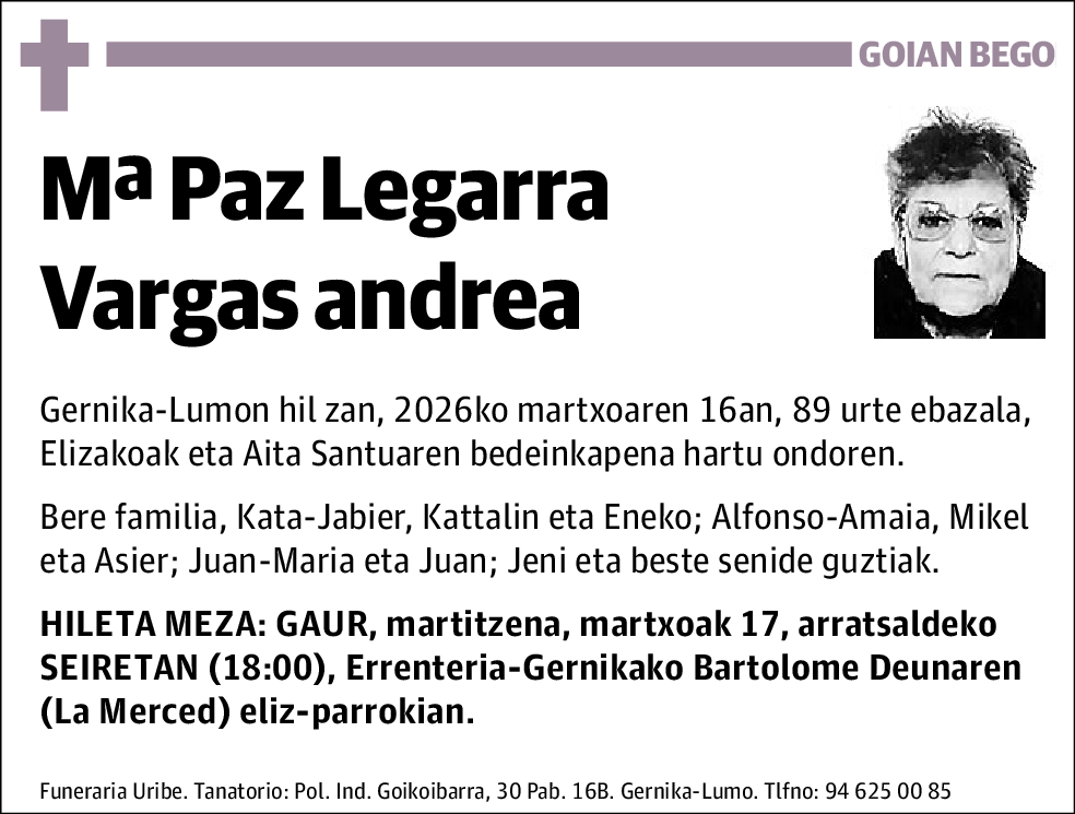 Mª Paz Legarra Vargas