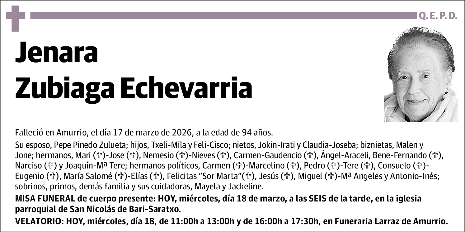 Jenara Zubiaga Echevarria