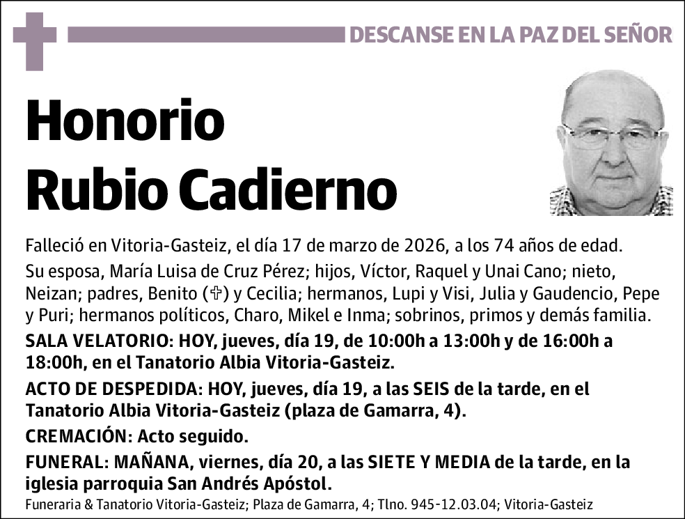 Honorio Rubio Cadierno