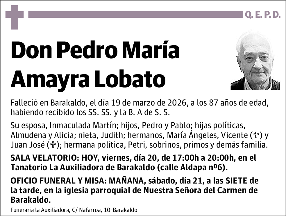 Pedro María Amayra Lobato