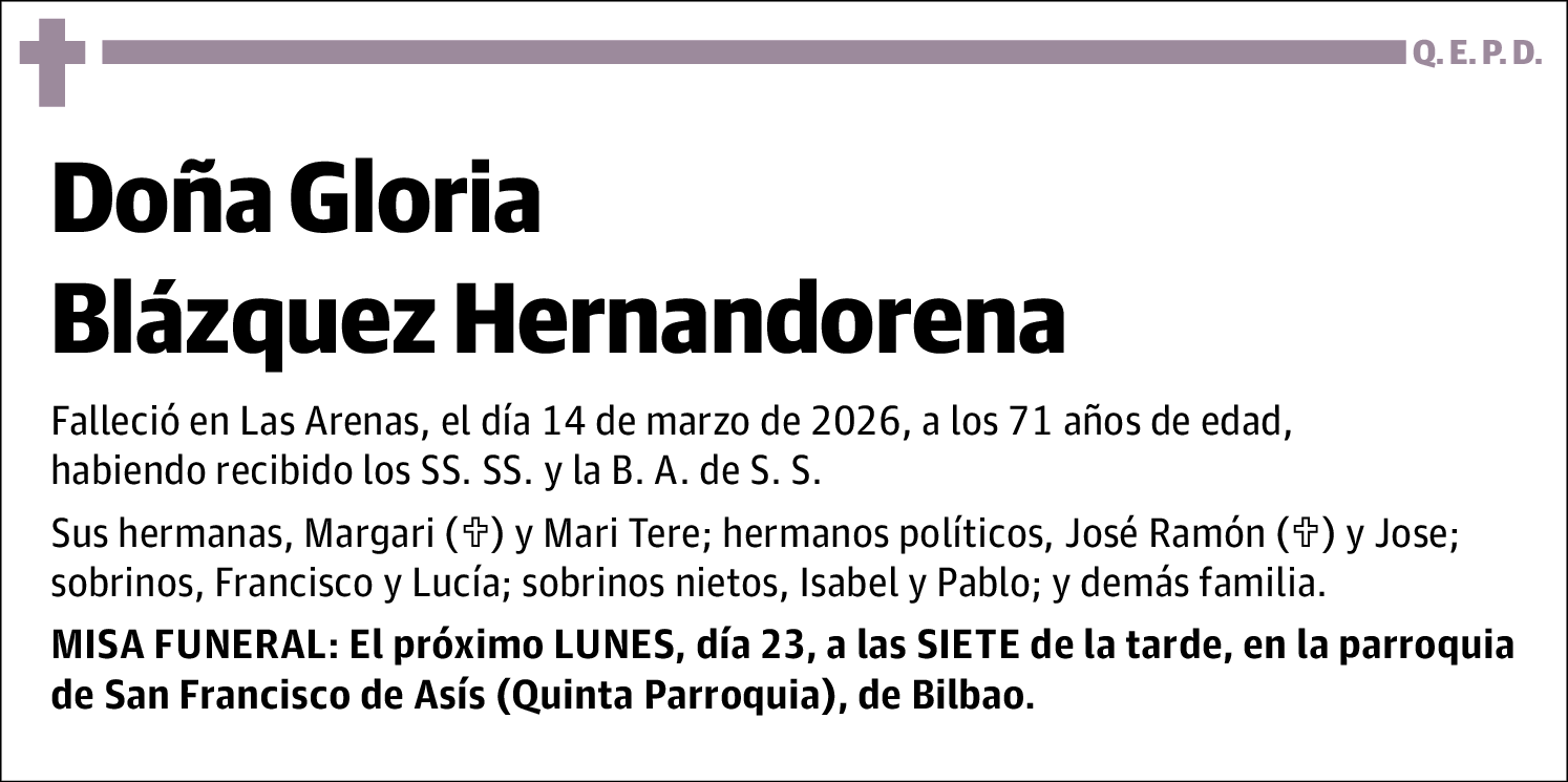 Gloria Blázquez Hernandorena