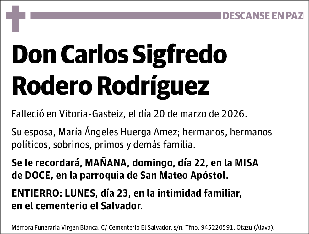 Carlos Sigfredo Rodero Rodríguez