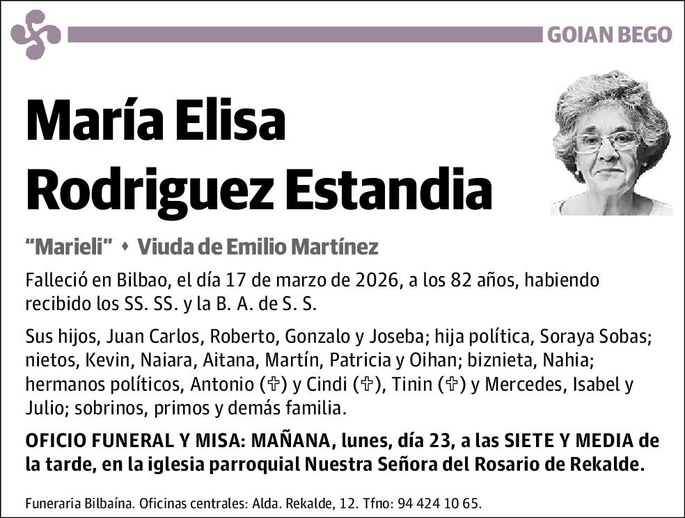 María Elisa Rodríguez Estandia