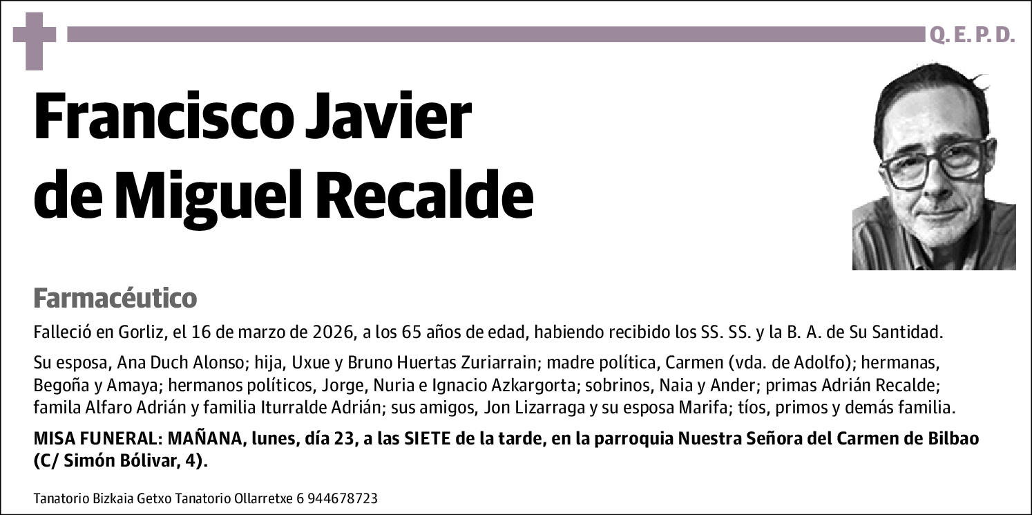 Francisco Javier de Miguel Recalde