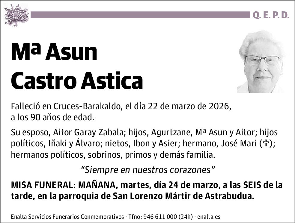 Mª Asun Castro Astica