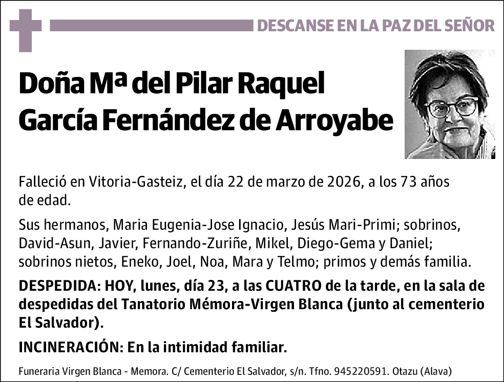 Maria Pilar Raquel García Fernández de Arroyabe