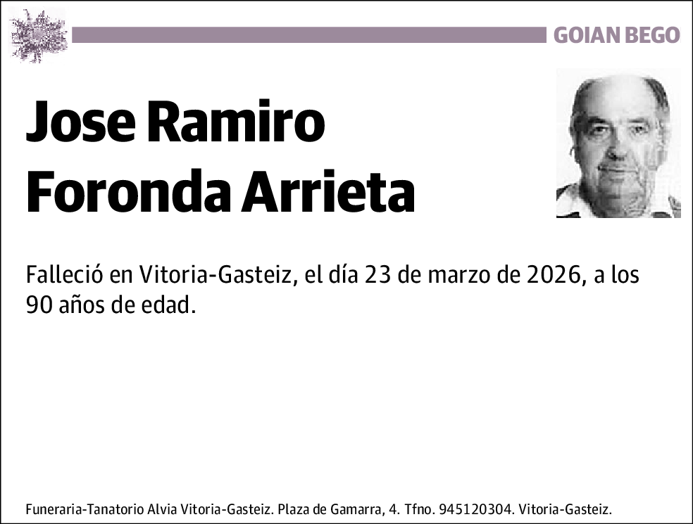 Jose Ramiro Foronda Arrieta