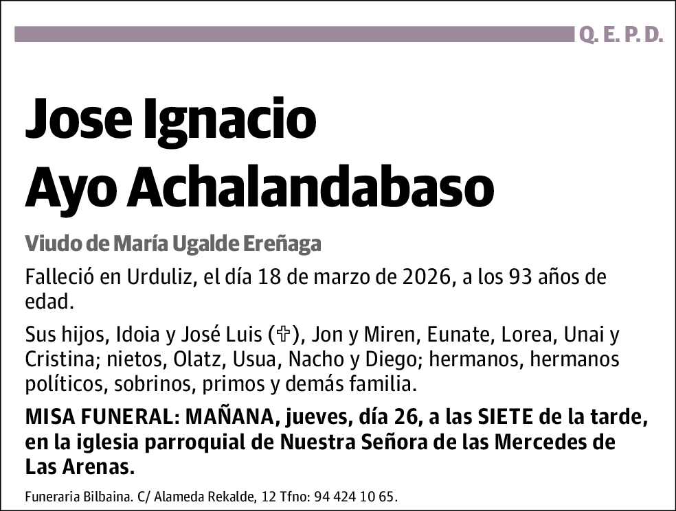 Jose Ignacio Ayo Achalandabaso