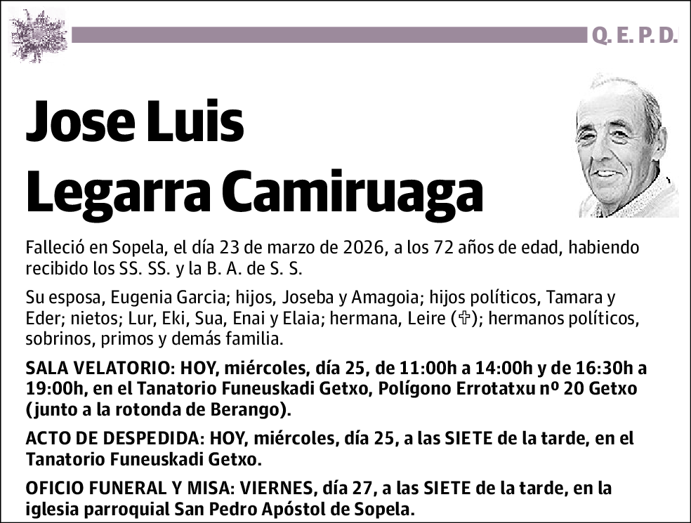 Jose Luis Legarra Camiruaga