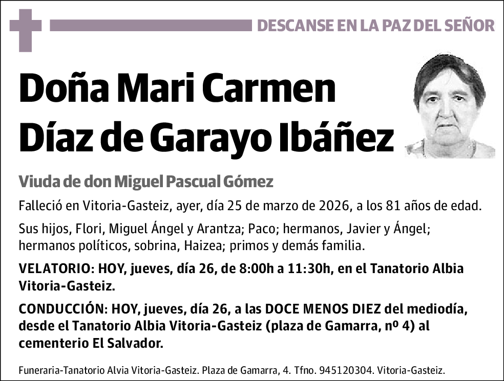 Mari Carmen Díaz de Garayo Ibáñez