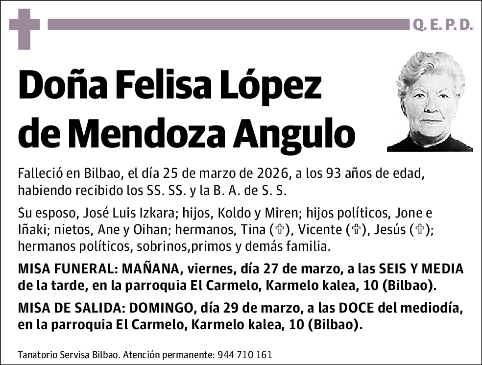 Felisa López de Mendoza Angulo