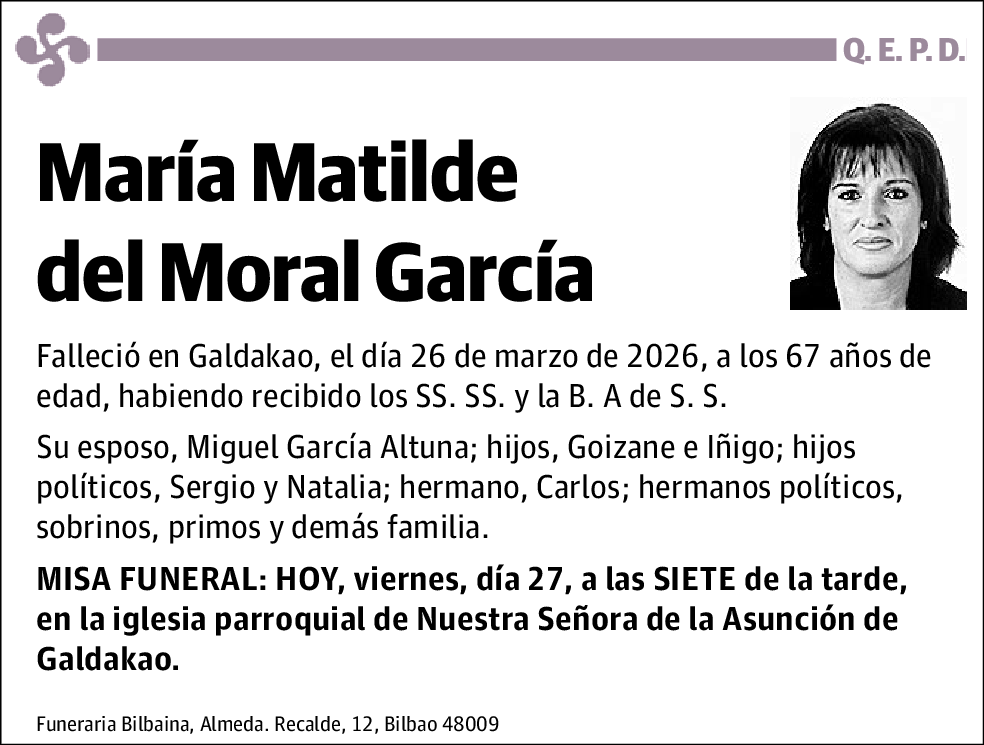 María Matilde del Moral García