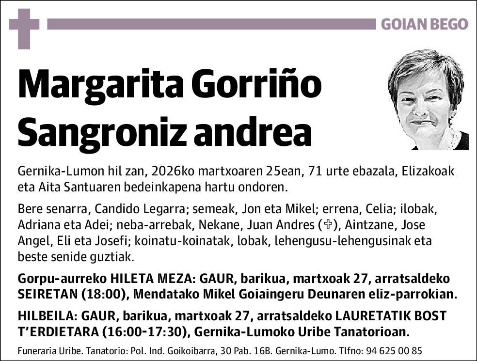 Margarita Gorriño Sangroniz