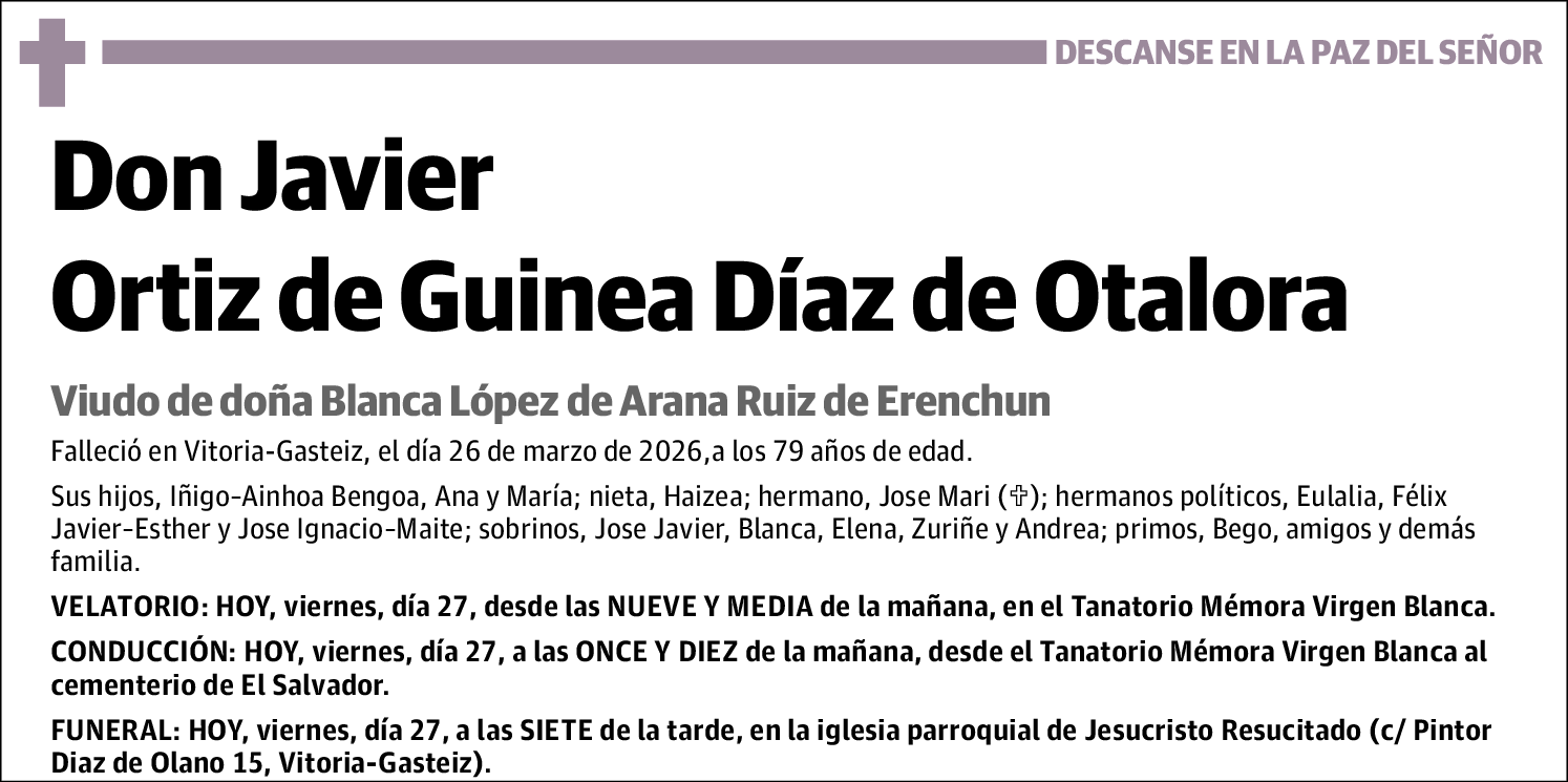 Javier Ortiz de Guinea Diaz de Otalora