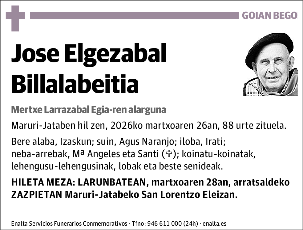 Jose Elgezabal Billalabeitia