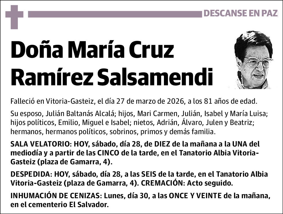 María Cruz Ramírez Salsamendi