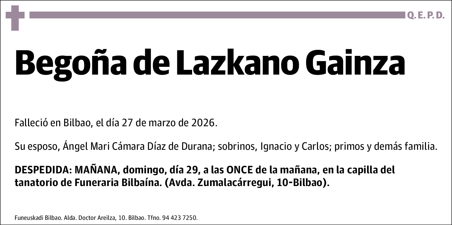 María Begoña de Lazkano Gainza