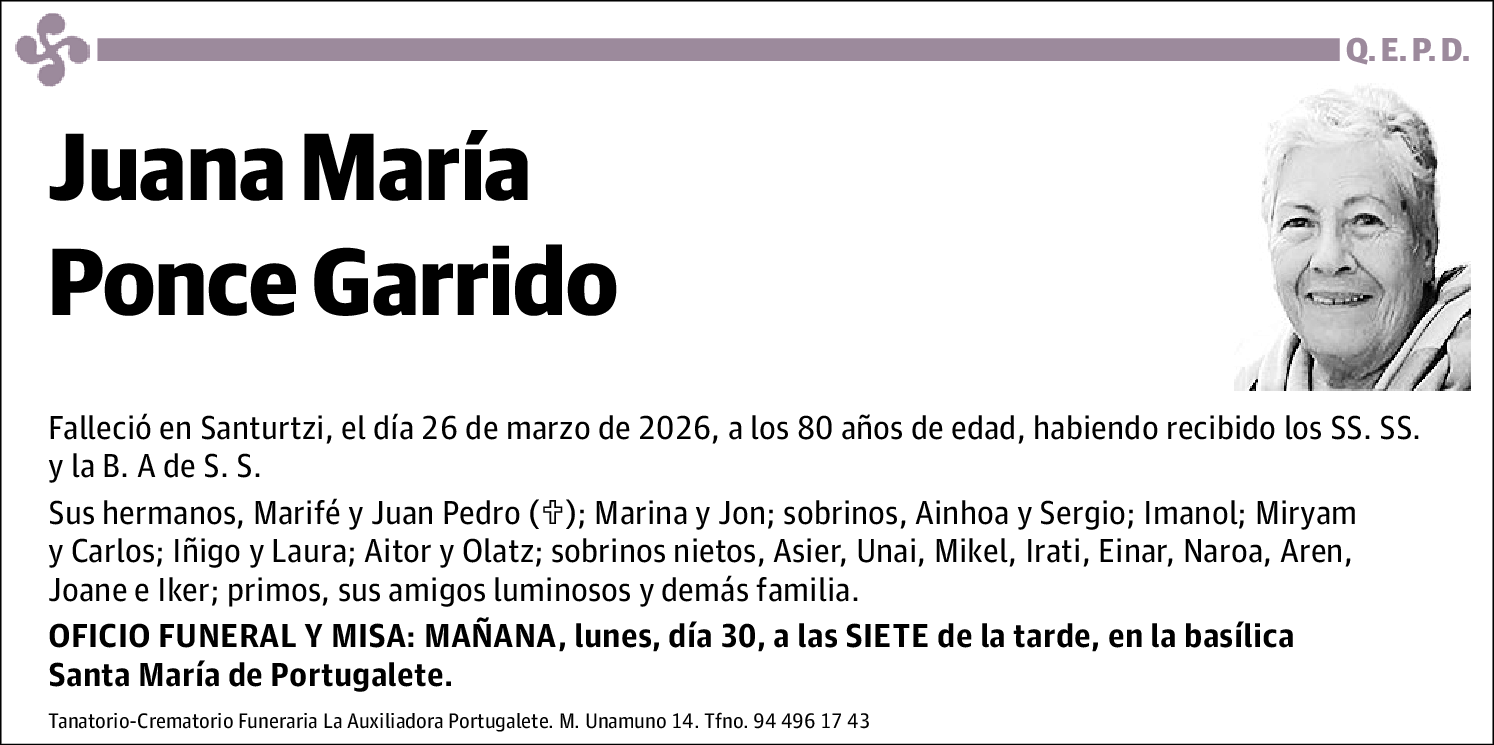 Juana María Ponce Garrido