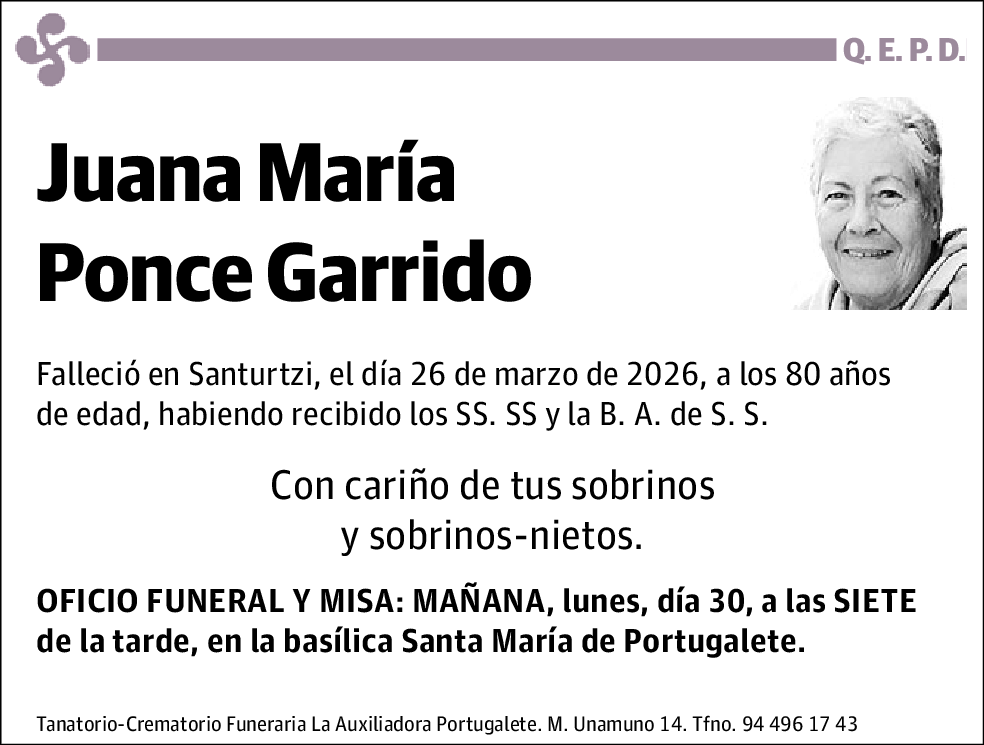 Juana María Ponce Garrido