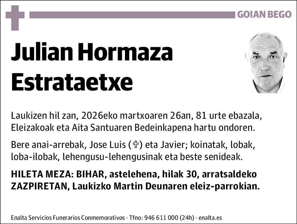 Julián Hormaza Estrataetxe