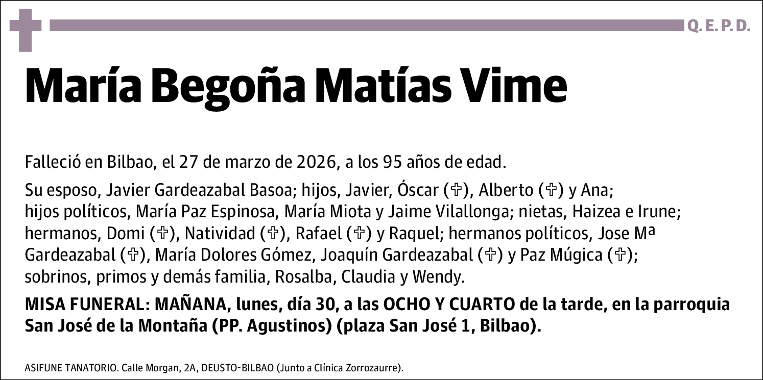 María Begoña Matías Vime