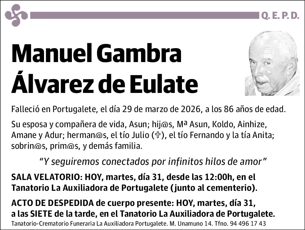 Manuel Gambra Álvarez de Eulate