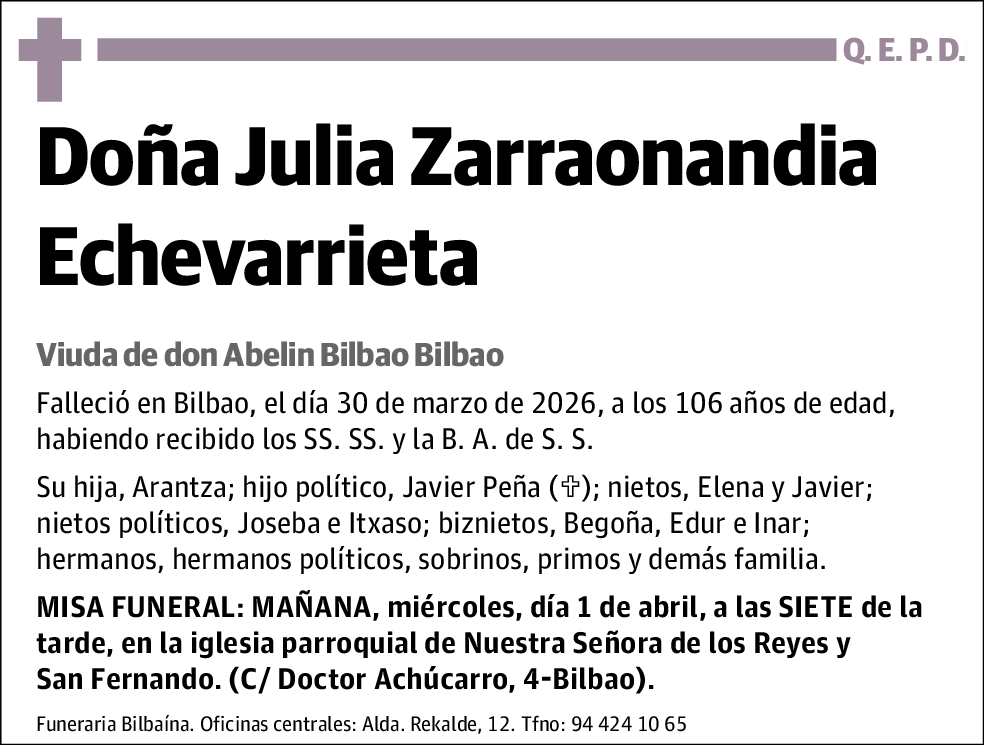 Julia Zarraonandia Echevarrieta