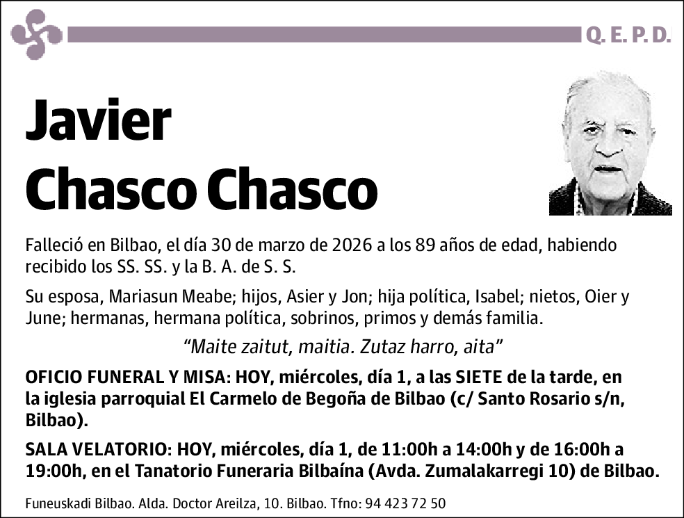 Javier Chasco Chasco