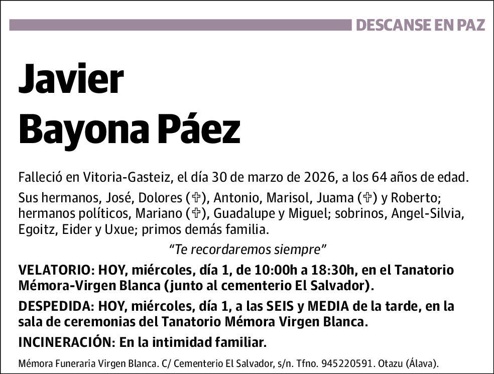 Javier Bayona Páez