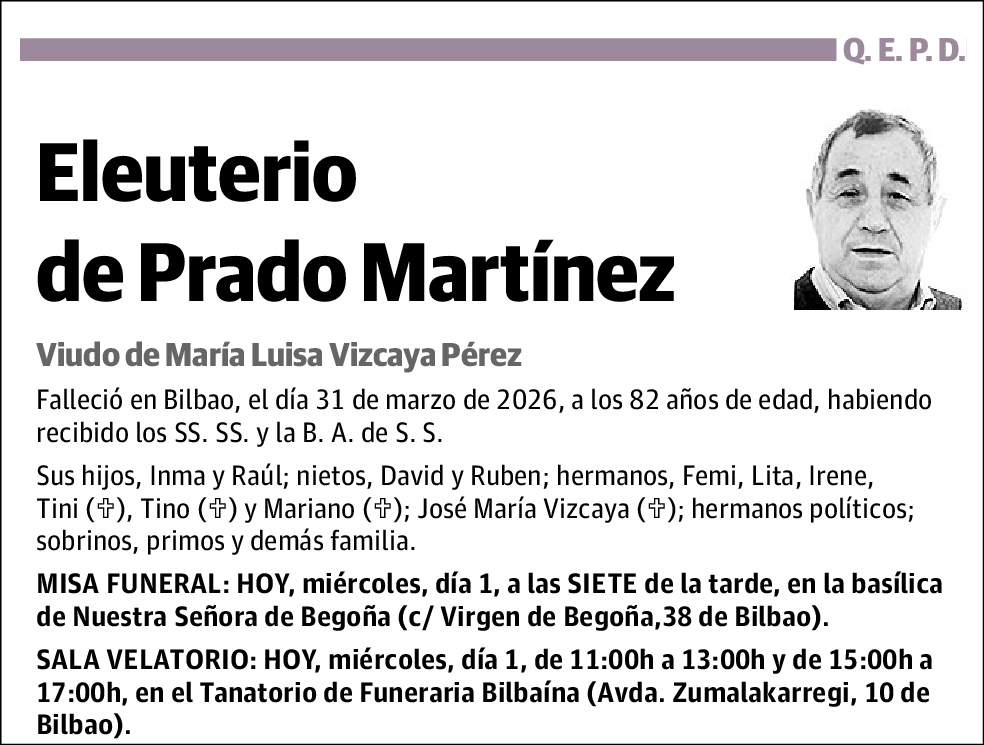 Eleuterio de Prado Martínez