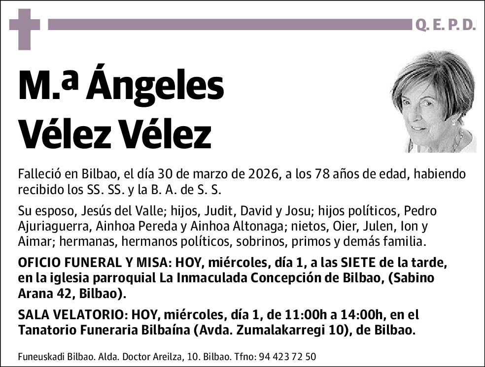M.ª Ángeles Vélez Vélez