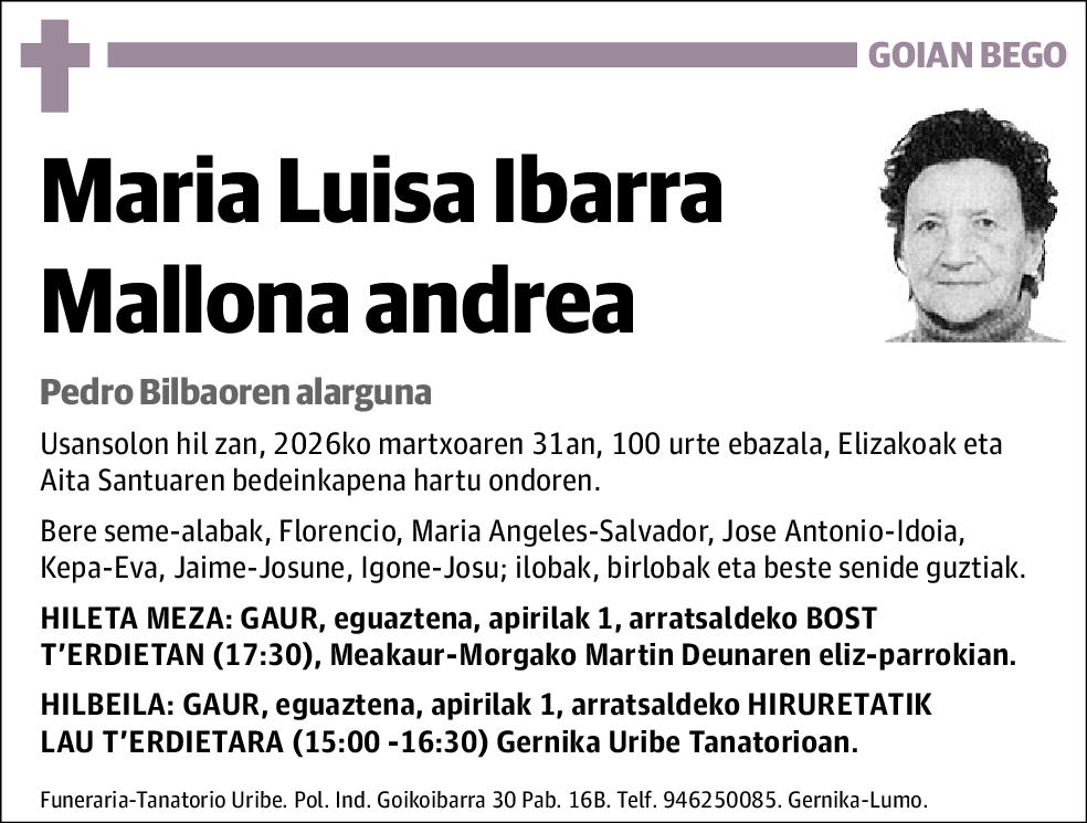 Maria Luisa Ibarra Mallona