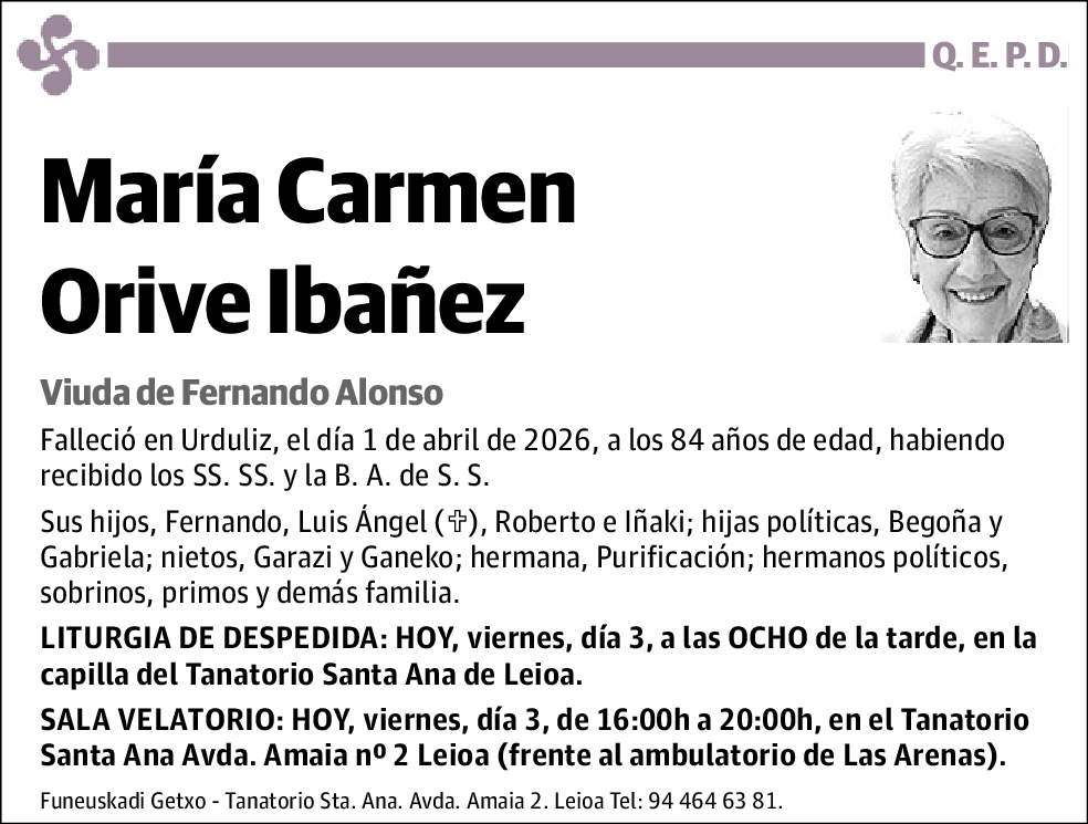María Carmen Orive Ibañez